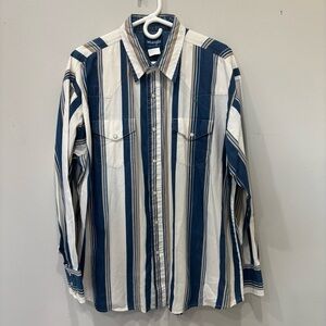 Wrangler Vintage Western Pearl Snal Button Down Shirt Men’s Size XL